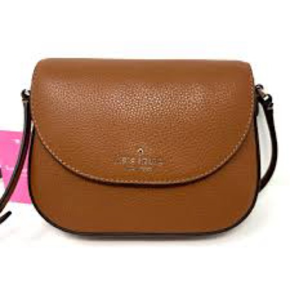 Kate Spade Leila Mini Flap Crossbody color warm gingerbread